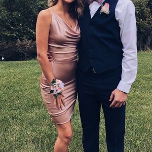 Cowl neck pink dress size small